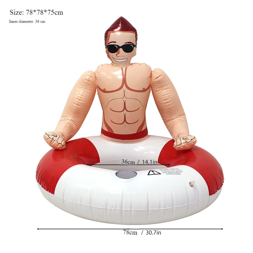 Hign Concerned Inflatable Swim Ring With Cup Holder For All