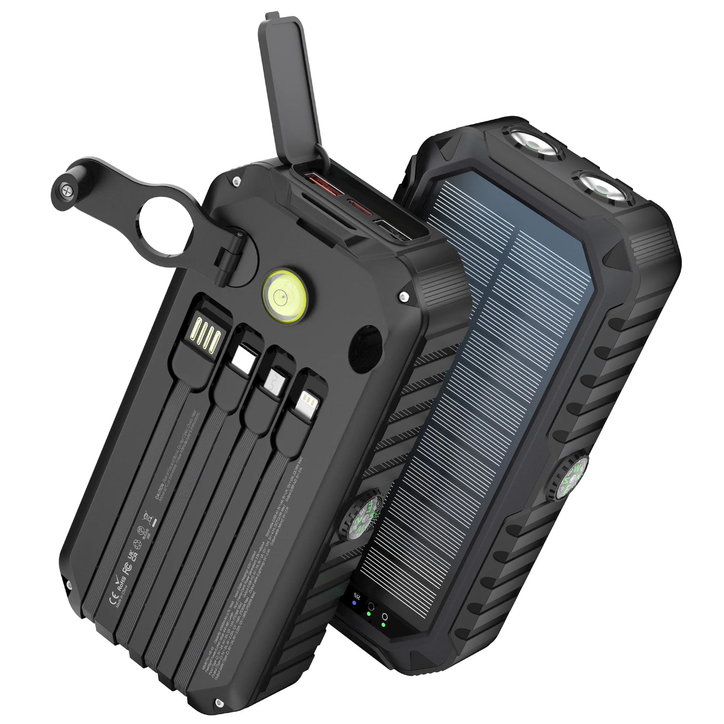 Solar Power Bank 40,000mAh With Hand Crank And Dual USB