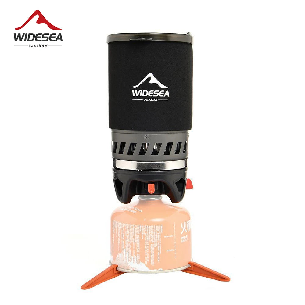 Widesea Camping Gas Stove With Heat Exchanger Cookware Set