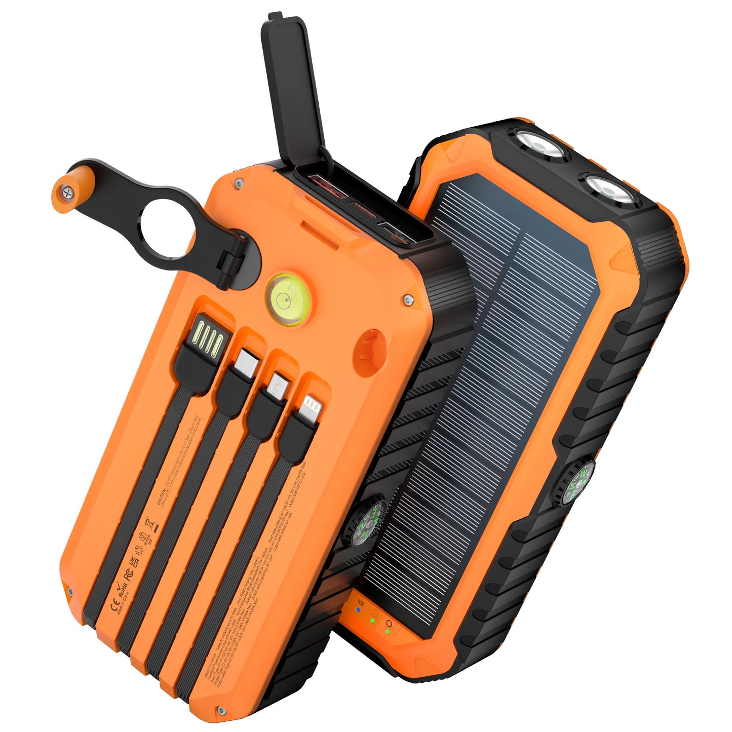 Solar Power Bank 40,000mAh With Hand Crank And Dual USB