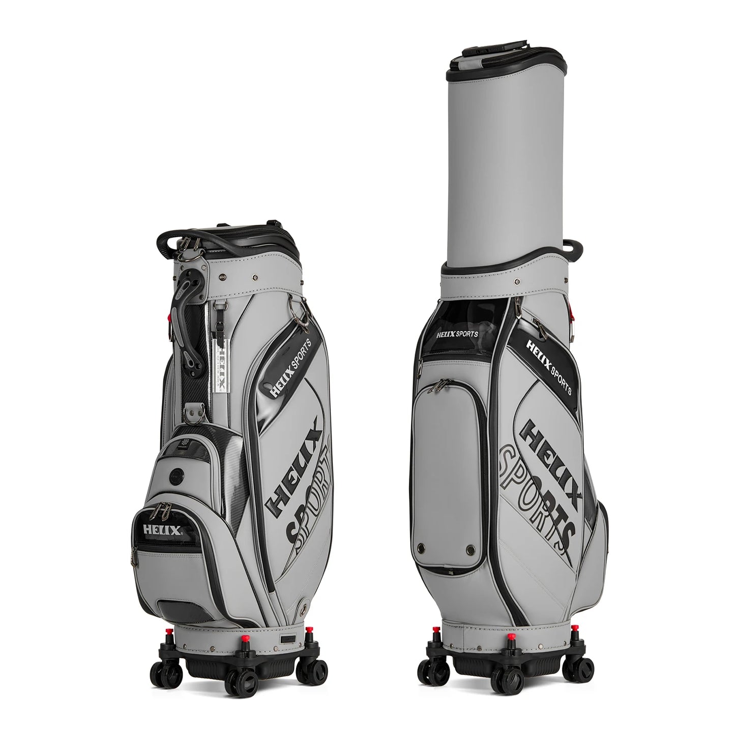Helix Golf Bag with Four Wheels and Locking System