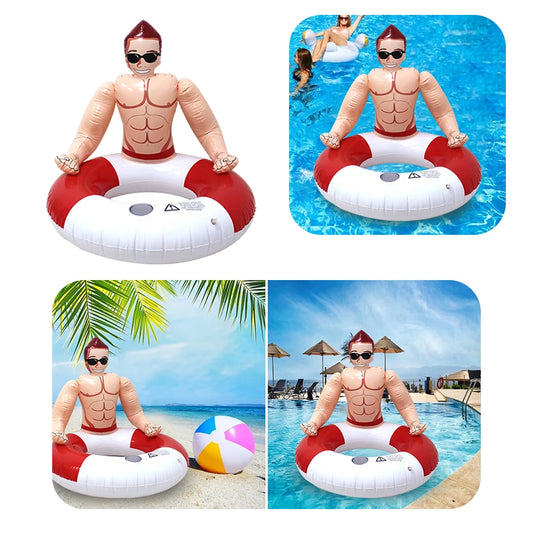Hign Concerned Inflatable Swim Ring With Cup Holder For All