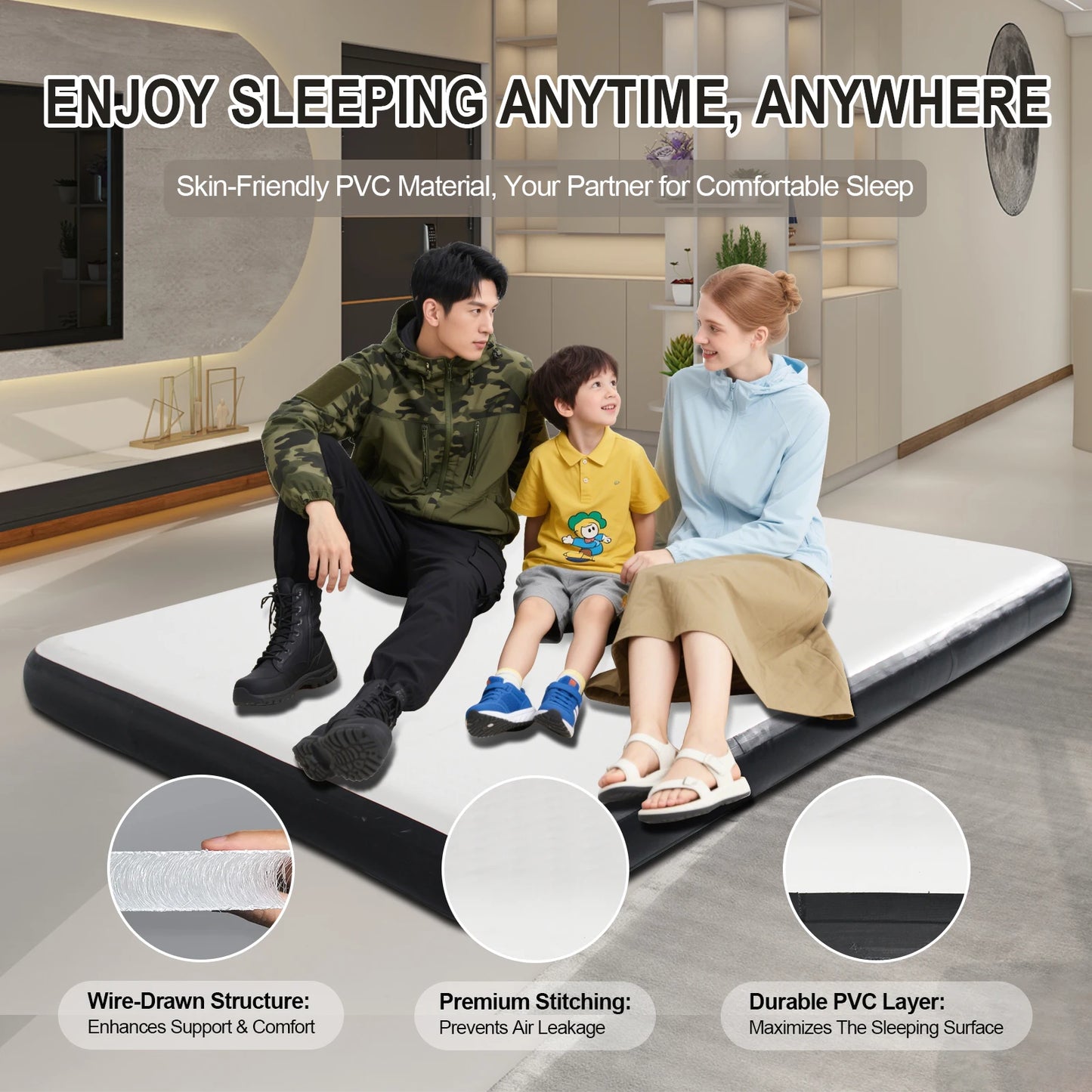 By Inflating Camping Air Cushion Bed Inflatable Mattress