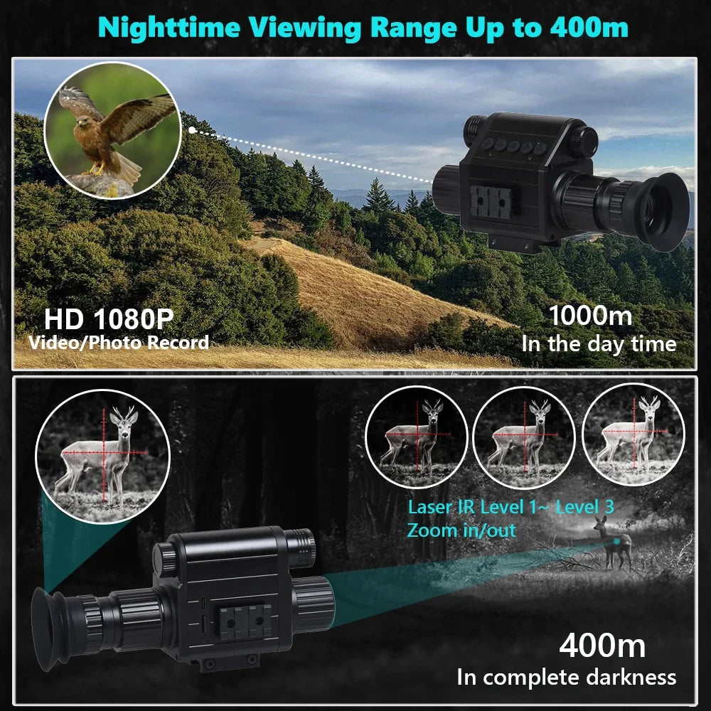 Tensdarcam Megaorei Digital Night Vision Monocular 1080P IR