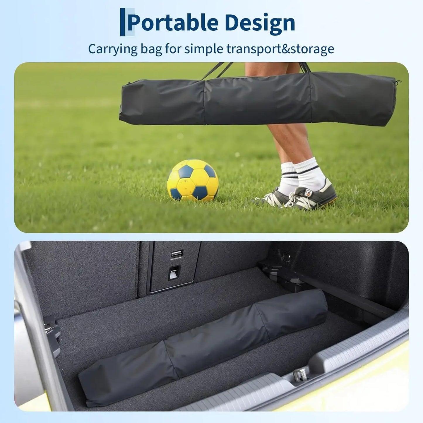HiMISS Soccer Goal for Backyard Portable with Sturdy Metal Frame