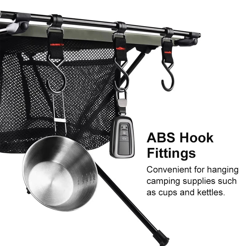 WEST TUNE Folding Aluminum Camping Table With Storage Mesh Bag
