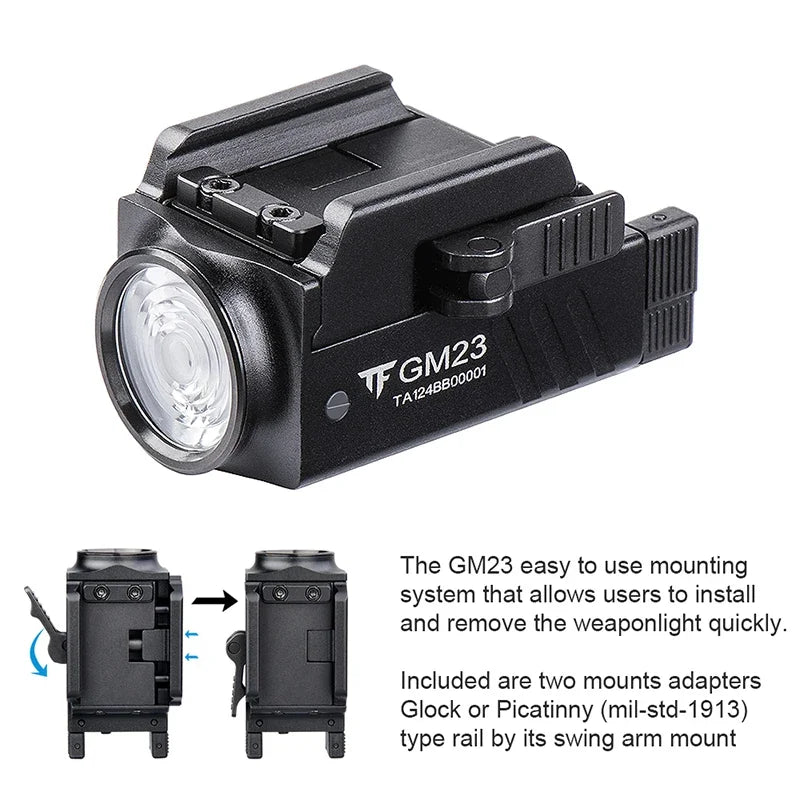 TrustFire GM23 Tactical Flashlight 800LM USB Rechargeable