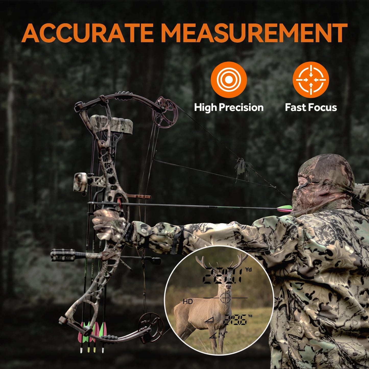 MiLESEEY Range Finder 600m Laser Hunting Bow Mode Plus