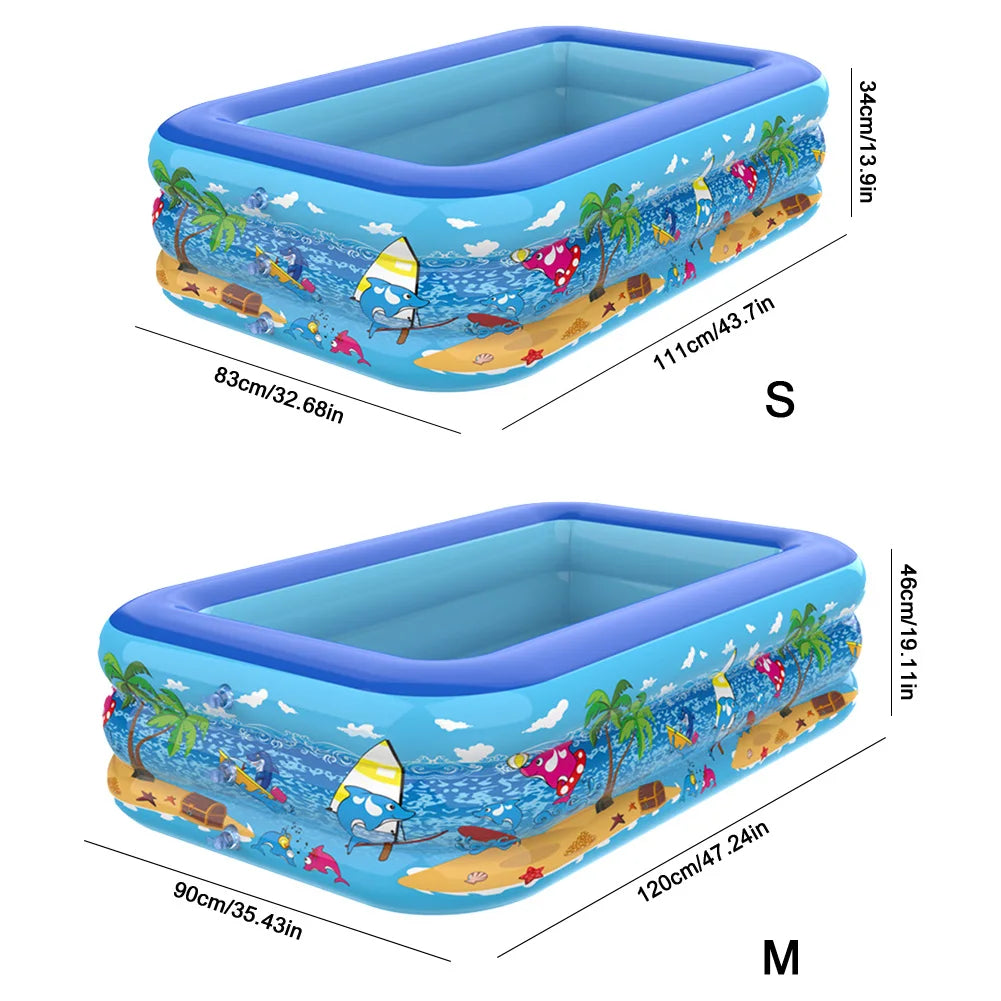 Form Inflatable Swimming Pool Cartoon Pattern Framed Pool