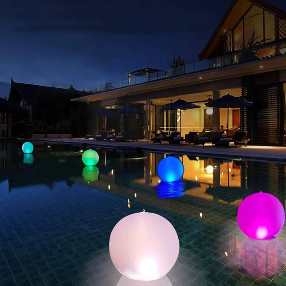 Shunmaii 16 LED Floating Pool Lights Inflatable Ball Light