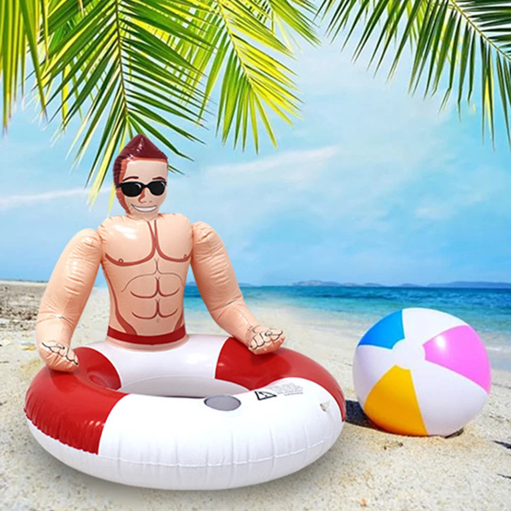 Hign Concerned Inflatable Swim Ring With Cup Holder For All