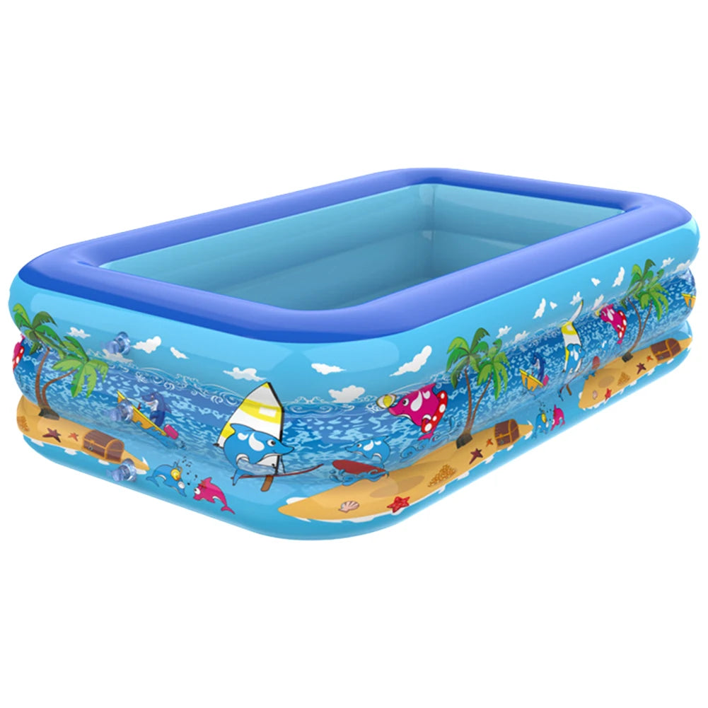 Form Inflatable Swimming Pool Cartoon Pattern Framed Pool