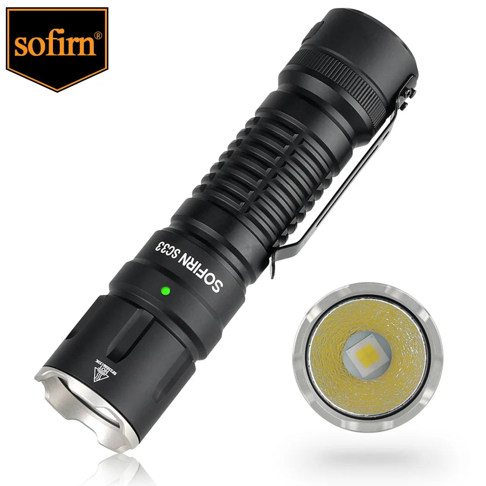 Sofirn SC33 XHP70.3 HI LED Flashlight 5200lm USB C Rechargeable