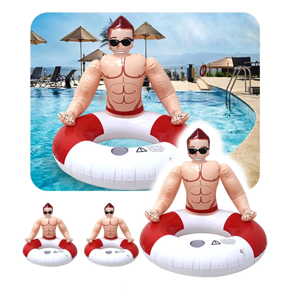 Hign Concerned Inflatable Swim Ring With Cup Holder For All
