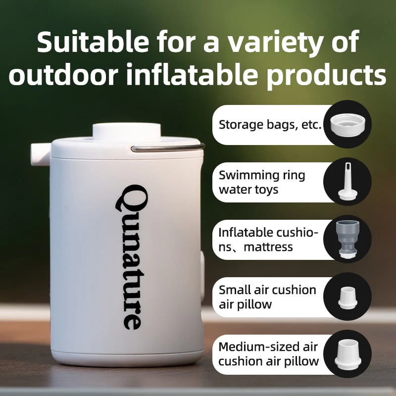Qunature Multifunctional Electric Air Pump Outdoor Portable Camping