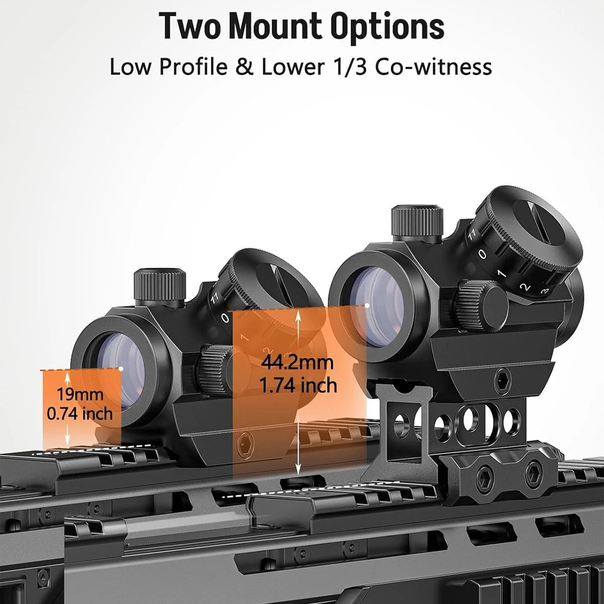Nabila 2MOA Red Dot Sight 1x25mm Reflex Rifle Scope