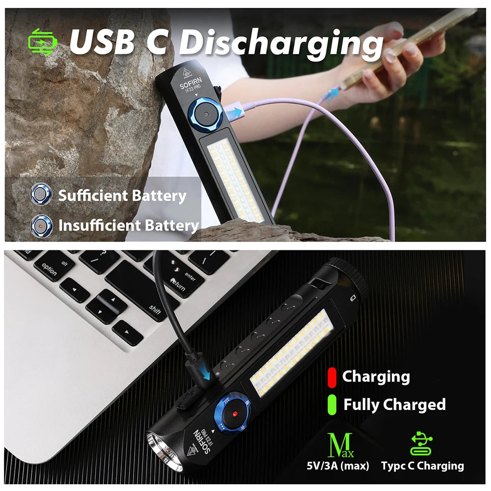 Sofirn IF23 Pro RGB 5000lm LED Flashlight USBC Rechargeable Torch