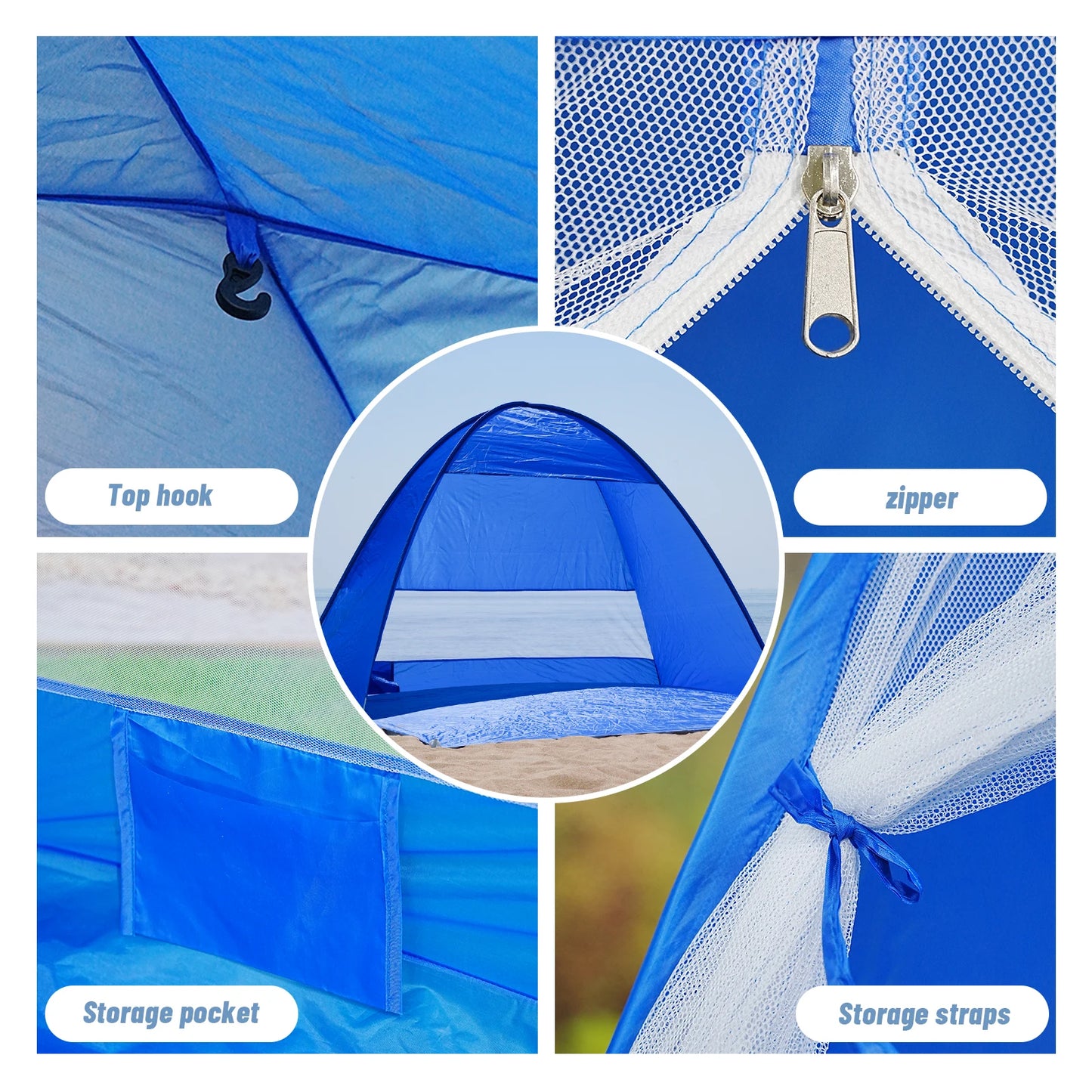 Pakicetus Pop Up Beach Tent With Handbag Compact Folding