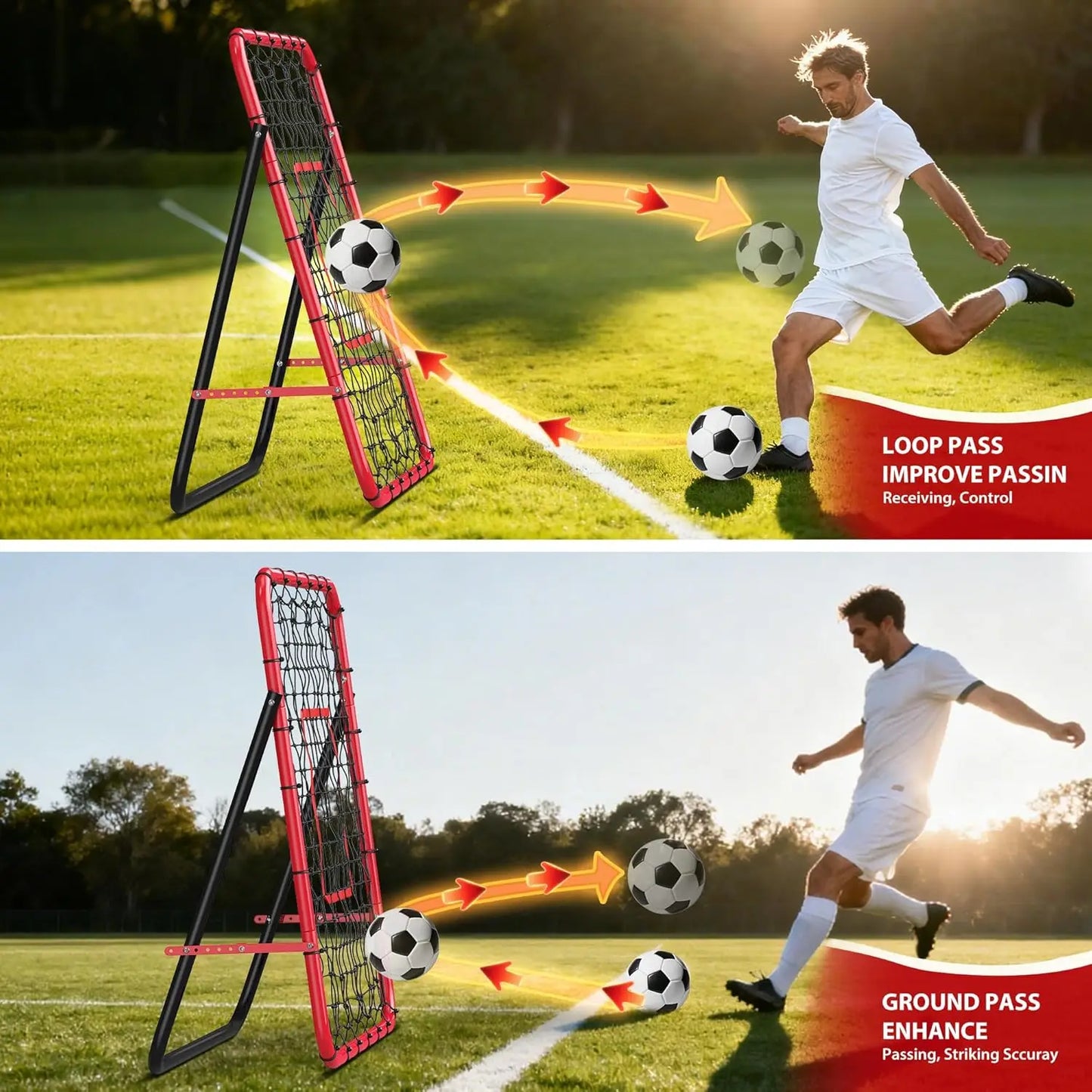Origin Soccer Rebounder Net With Metal Frame For Training