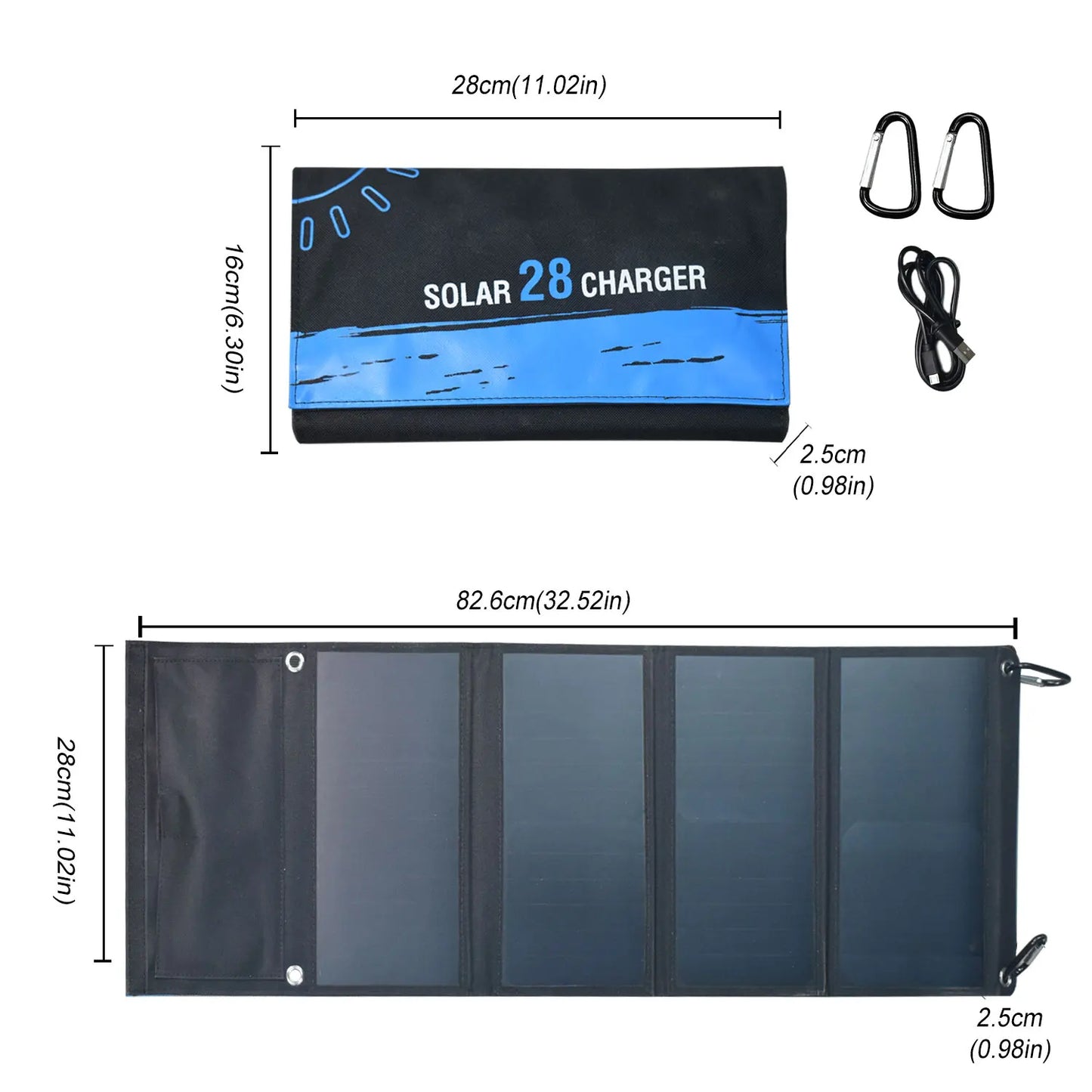 Jingyang Portable Foldable Solar Panel USB Charger