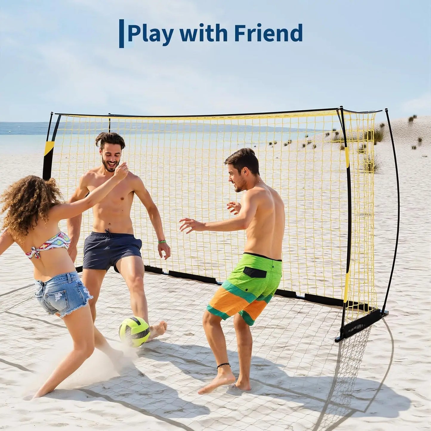 HiMISS Soccer Goal for Backyard Portable with Sturdy Metal Frame
