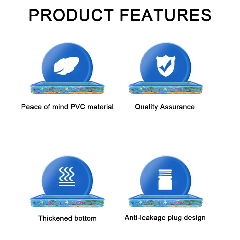 Form Inflatable Swimming Pool Cartoon Pattern Framed Pool