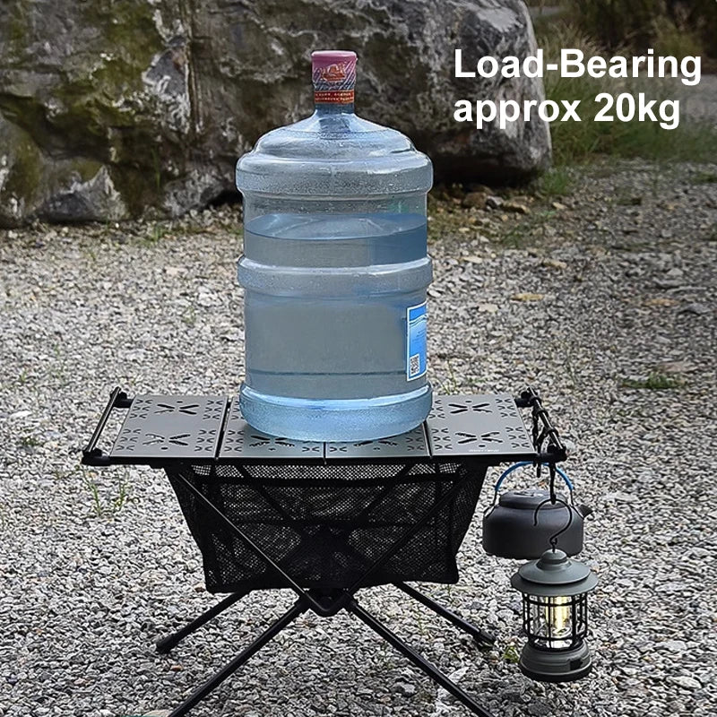 WEST TUNE Folding Aluminum Camping Table With Storage Mesh Bag