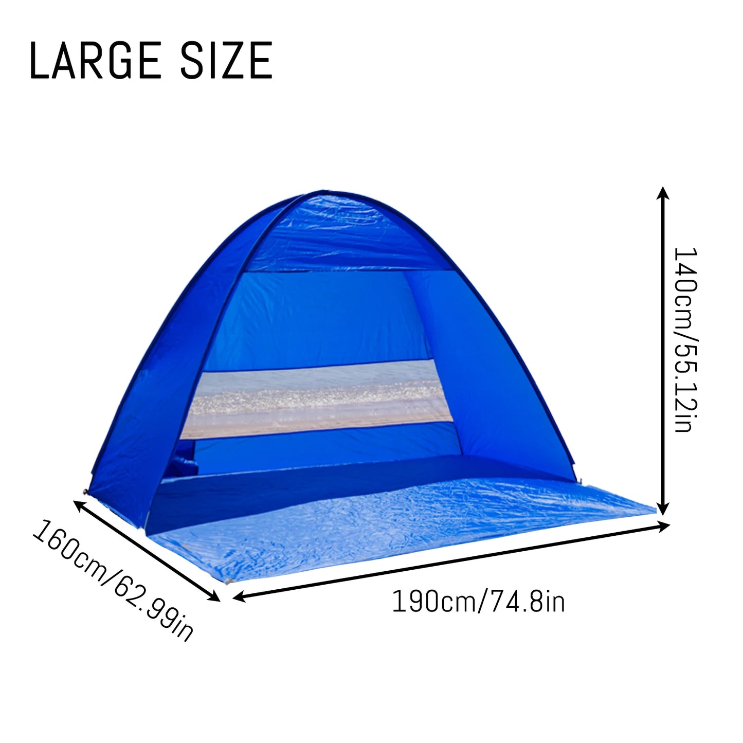 Pakicetus Pop Up Beach Tent With Handbag Compact Folding