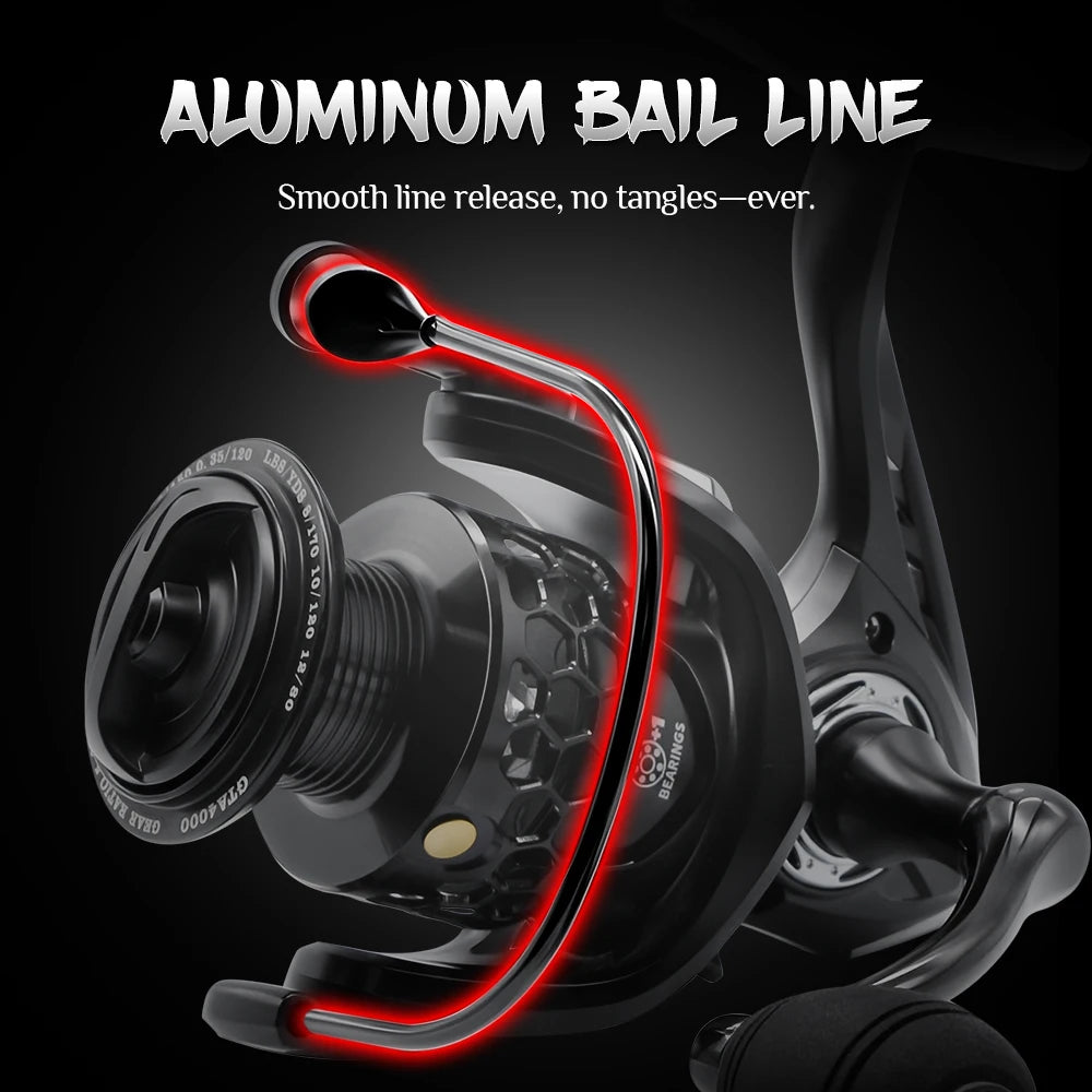 Rooblinos GTA2 Spinning Reel 5 Plus 1 Bearings Gear Ratio