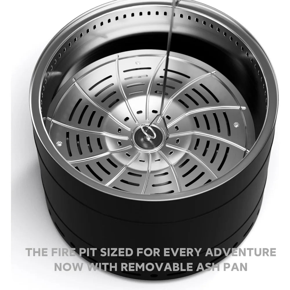 Panovue Smokeless Fire Pit With Carry Bag Stainless Steel