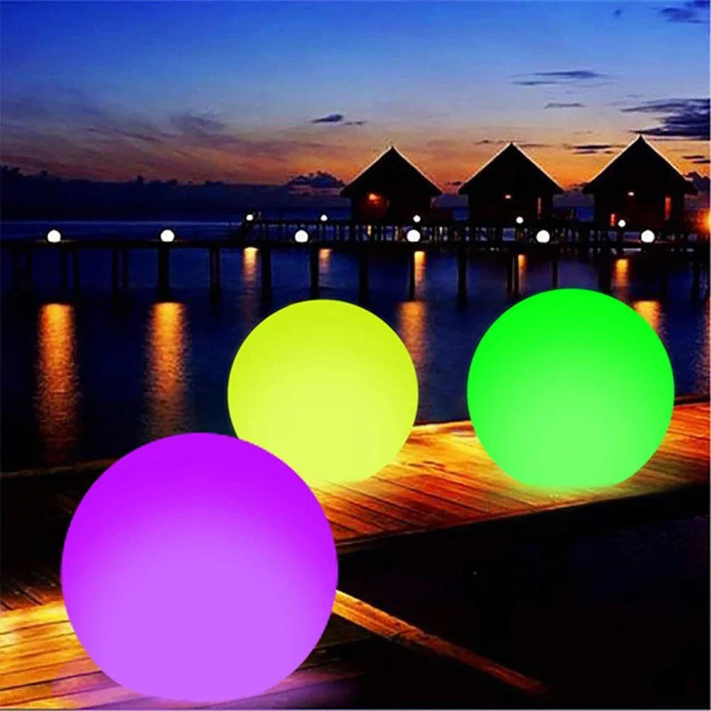 Shunmaii 16 LED Floating Pool Lights Inflatable Ball Light