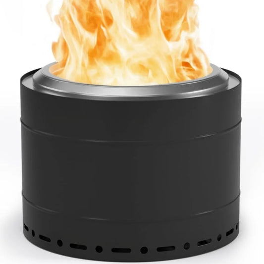 Panovue Smokeless Fire Pit With Carry Bag Stainless Steel
