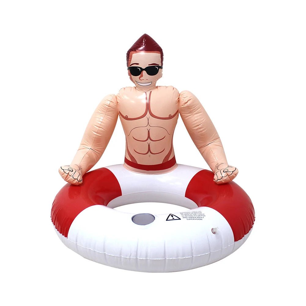 Hign Concerned Inflatable Swim Ring With Cup Holder For All
