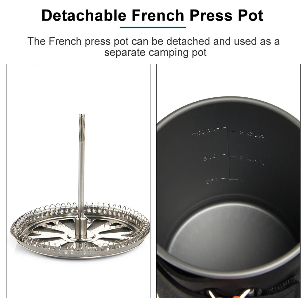 Widesea Camping Gas Stove With Heat Exchanger Cookware Set