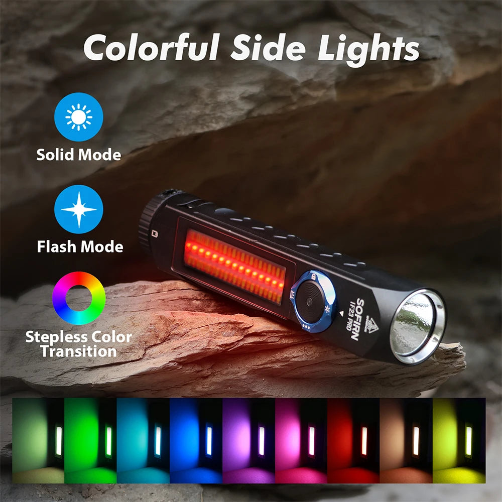 Sofirn IF23 Pro RGB 5000lm LED Flashlight USBC Rechargeable Torch